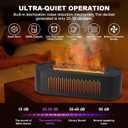 Volcano Humidifier Flame Fire Diffuser: 260ml Super Quiet Essential Oil Diffuser with 7 Colors Flame Light Spray Scent Humidifier with Waterless Auto Shut-Off Protection for Yoga Gym (Black)
