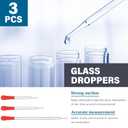 Frienda 50/100/250/500/1000ml Lab Glassware Include Graduated Cylinder, Glass Beaker Set, Glass Dropper, Stirring Rod, Measuring Cups for Laboratory Science Chemistry Supplies (20 Pcs)