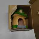 Aquarium Decoration House,Betta Fish Tank Hideaway Landscape, Green Moss Mushroom House Shelter, Reptiles Fish and Shrims Fairy Garden Cave Decor,  Fat Mushroom,green