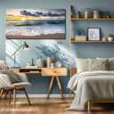Beach Prints Wall Decor for Bedroom Sunset Pictures for Living Room Ocean Canvas Wall Art for Office Ready to Hang 24 x 48 Inch
