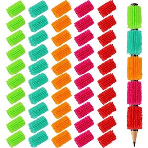50Pcs Pencil Grips Fun and Stress-Relieving Pencil Tool Pencil Grips for Kids Student Adult Handwriting Reusable