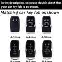 ontto Fit for Ram Truck Key Shell Case Metal and Leather Key Fob Protector Fit for Dodge Ram 1500 2500 3500 4500 5500 2019-up,Solid Key Cover with Keychain,4-Button-Brown