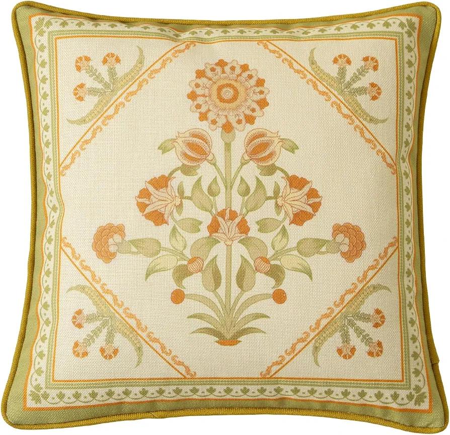 Livebee Spring Floral Block Print Throw Pillow Cover 18"X18"
