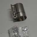 2.5'' Inch Exhaust Clamp, 2 1/2 Inch Butt Joint Seal Band Sleeve Coupler - Universal for Exhaust System, 2PCS Polished T304 Stainless Steel