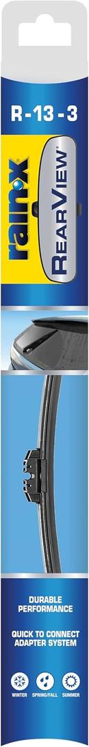 Rain-X 850218 RearView Wiper Blade 13", OEM Replacement Rear Windshield Wiper, Interchangeable Adapter for Easy Installation, All-Weather & All-Season Performance, Beam
