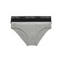 Calvin Klein Motive Cotton 2 Pack Bikini Panty Black/Gray Heather, Size S