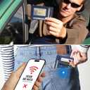 Minimalist Wallet Credit Card Holder Slim Wallet for Men Women, Soft Leather Front Pocket Wallet Small Compact Wallet Thin Card Case ID Window RFID Blocking Card Organizer Quick Access You Need (Dark Blue)