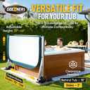 2026 Upgraded Hot Tub Cover Lifter 100% Stainless Steel, Fits Tubs 33-43" H x Up to 95" W, Heavy Duty Square Tubing, No Rust, Easy DIY for Rectangular & Square Spas