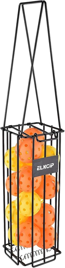 Portable Pickleball & Tennis Ball Collector - Pickleball Retriever Basket Carrier Gatherer Picker Hopper Container for Picking and Storage Training Tool for Ball (Integral)