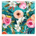 HAOKHOME Floral Peel and Stick Wallpaper Teal Green/Pink Removable Textured for Bedroom Nursery Decorations 17.7in x 6.6ft