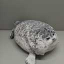YESGIRL 16 inch Cute Seal Plush Pillow: Soft Stuffed Animal Toy, Chubby Blob Seal Plushie for Boys Girls, Room Decor Hugging Pillow for Bed and Sofa Chair, Kids Gifts for Birthday, Valentine, Christmas (Medium)