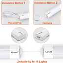 LED Shop Light Fixture 4FT Plug in Ceiling Lights Linkable LED Tube Light 5000K Plug in Light Fixture for Bathroom Garage Overhead with ON/Off Switch, 4ft/1pcs