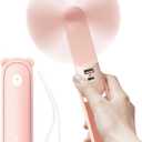 JISULIFE Handheld Fan 8 Plus: All-in-One Mini Fan with 37Hrs Cooling & 4500mAh PowerBank & Flashlight, USB Rechargeable, Portable Pocket Size for Travel, Makeup, Concert, Gifts for Women(Pink)