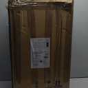 Amazon Basics Smudge Resistant Rectangular Trash Can with Soft-Close Lid, Foot Pedal, Removable Inner Bucket, 30 Liter/7.9 Gallon, Brushed Stainless Steel, Satin Nickel Finish, 13.8"L x 11.8"W x 25"H