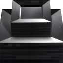 Liacere100PCS Black Plastic Plates-Premium Black Square Disposable Plates-Include 50PCS 9.5inch Black Dinner Plates - 50PCS 6inch Black Dessert Plates for Party&New Year&Father's Day