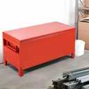 Aluminum Truck Tool Box Jobsite Storage Box Toolbox Chest Cabinet Heavy Duty Truck Bed Toolbox Gangboxes Tools Organizer Pick Up Truck Bed RV Trailer With Side Handles (60x24 Inch / Steel w/Leg.)