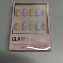 Glamnetic Press On Nails - Salty Waves | Short Almond Starfish Fake Nails with 3D Nail Art, Salon Quality Summer Nails | 15 Sizes - 30 Nail Kit with Glue