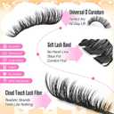 calphdiar Lashes Clusters 60D+80D Thick Eyelash Clusters 480PCS Wispy Lash Clusters Eyelash Extensions Fluff D-curly Individual Lashes 10-18mm DIY Volume Lash Extension at Home