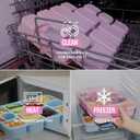 Caperci Original Snackle Box Container - 10-Compartment Divided Snack Serving Tray with Lid & Handle, Built-in 2 Dressing Containers, Leak-Proof, Dishwasher Safe, BPA-Free (Sky Blue)