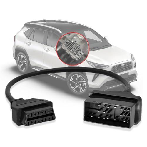 AMHTDOL OBD Adapter Fit for Toyota 22 Pin OBD1 to 16 Pin OBD2 Diagnostic Cable,Compatible with Toyota Vehicle 22pin Connector, Work with OBD2 Scanner Tool/Code Reader