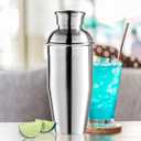 OGGI Classic Cocktail Shaker Stainless - 26 oz, Stainless Steel Construction, Built in Strainer - Ideal Home Bar Drink Mixer, Bartender Kit, Essential Bar Accessories, Stainless
