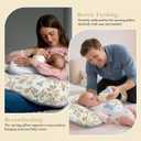 Nursing Pillow & Breastfeeding Pillow Ergonomic C-Shape for Breastfeeding & Bottle Feeding, Standard Size Breathable with Washable Cover, Hypoallergenic,Tummy Time & Sitting Support (0-12Months)