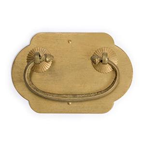 Hardware Philosophy “Prosperity” Brass Drawer Pulls 4 x 2.7-inch – Set of 2 – Architectural Handle Hardware for Cabinets, Furniture, and Interior Design Projects