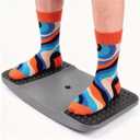Standing Desk Balance Board - High-Rebound Comfort Core Wiggle Board for Active Standing - Lateral Tilt Exercise Board for Office Work with Washable TPE Massage Pads - 220 lbs, Gray