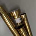 Adjustable 12-20INCH Warm Gold Curtain Rods,Heavy Duty Side Curtain Rod