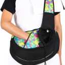 Portable Pet Carrier Sling Hands-Free Adjustable Crossbody Bag Breathable for Dogs and Cats(M-Style 4)