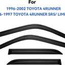 Window Visors Rain Guards for 1996-2002 Toyota 4Runner, Out-Channel Window Vent Wind Deflectors Visors Shades for 96-02 4Runner