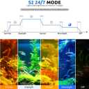 SEAOURA 24/7 LED Aquarium Light for 48-54 Inch Fish Tank, Fish Tank Light for Plants, Auto On Off with Timer, 9 Colors, Adjustable Brightness, Daylight & Moonlight, DIY and Nature Weather Mode