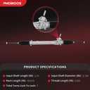 PHOBOOS Electric Power Steering Rack and Pinion Assembly Compatible with Ford Escape 2007-2012 & Mazda Tribute 2008-2011 & Mercury Mariner 2007-2011, New Unit, Ref. 1G-2006