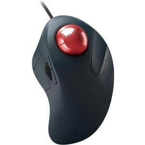Wired Trackball Mouse for Large Hands, Ergonomic Design Reduces Wrist & Muscle Strain, Precision Tracking with Easy Index Finger Control, Compatible with PC, Laptop, Windows, Mac, Red