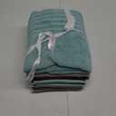 Modern Threads Organic Vines 6-Piece 100% Cotton Towel Set  Yarn Dyed Jacquard & Solid  Includes 2 Bath Towels, 2 Hand Towels, 2 Washcloths  Absorbent, Quick Dry, Soft & Durable  Aqua