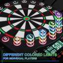 WIN.MAX Electronic Dart Board Soft Tip Dartboard Set LED Displays 3 Languages with 12 Darts 100 Tips Power Adapter