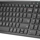 iClever BK10 Bluetooth Keyboard, Universal Bluetooth 5.1 Wireless Keyboard with Number Pad, Ergonomic Design, Multi-Device Compatibility, Stable Connection for Mac, iPad, iPhone, Android, Windows