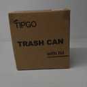 TIPGO Slim Bathroom Trash Can with Lid Soft Close, Step Pedal, 6 Liter / 1.6 Gallon Stainless Steel Trash Bin, Small Garbage Cans for Bedroom, Office, Kitchen (Matte Black)