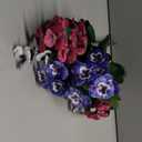 6 Pack Of Plastic Flowers, 11x4 Inches