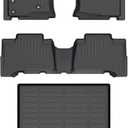 AIPOIL Floor Mats & Cargo Liner Set for 2003-2009 Toyota 4Runner 5 Seats All Weather Protection TPE Anti-Slip Automotive Full Set Custom Car Mats Accessories - Black