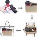 Felt Purse Organizer Insert for Longchamp Le Pliage, Handbag Insert with Multi-Pockets Fits Speedy, Neverfull and More (Small, Beige)