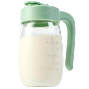 32oz Breast Milk Storage, Glass Formula Mixing Storage with Lid - Heat & Cold Resistant, Leak-Proof Container for Preparing Baby Bottles, Large Mouth for Easy Cleaning & Storage (199mm)