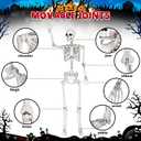SpringFlower 5.4Ft & 3Ft Halloween Skeleton,Full Body Posable Skeletons Human Plastic Bones with Movable Joints, Halloween Decoration Indoor Outdoor Yard Lawn Garden Party Dcor