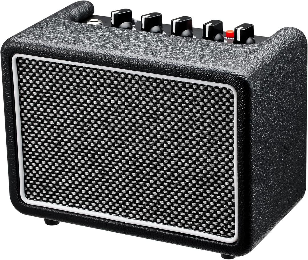 10W*1 Mini Guitar Amplifier, Electric Guitar Amp with Clean/Drive Channel, 6H Working, 3.5mm Headphone/AUX Jack, USB-C Rechargeable, Wireless Portable Amp for Indoor Practice, Traveling