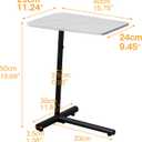 Small Drink Table for Small Spaces,Modern C Table, Side Table,Bedroom Nightstand,Marble Tabletop for Low Sofas Living Room Corners and Office,15.75 x 11.42 x 19.69 Inches (Black)