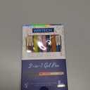 WRITECH Retractable Gel Ink Pens: Multi Colored 2 in 1 Colorful Click Pen Assorted Color 8ct Extra Fine Point Tip 0.5mm Journaling Smooth Writing Note Taking Coloring No Bleed & Smear Smudge