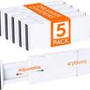 Lifewit 5 Pack Drawer Dividers 4" High, 11-17" Adjustable Dresser Drawer Organizers for Clothes, Expandable Dresser Separators in Bedroom/Bathroom/Kitchen/Vanity/Office Organization and Storage, White (4"High, 11-17"Long)