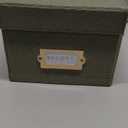 ZICOTO Beautiful Linen Recipe Box - Fits 4x6 inch Recipe Cards to Organize Up to 250 Recipes - Sturdy Card Holder and Great Gift for Any Kitchen - Cards Not Incl. (Sage)