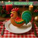 Extra Large Chicken Cookie Cutter 7.48" Big Stainless Steel Chicken Cookie Cutter Farm Animal Biscuit Mold for Christmas Holiday DIY Baking Cake Fondant Pastry Bakeware Decoration