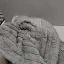 BEDELITE Fleece Throw Blanket for Couch – 3D Ribbed Jacquard Soft and Warm Decorative Fuzzy Blanket – Cozy, Fluffy, Plush Lightweight Grey Throw Blankets for Bed, Sofa, 50x60 inches